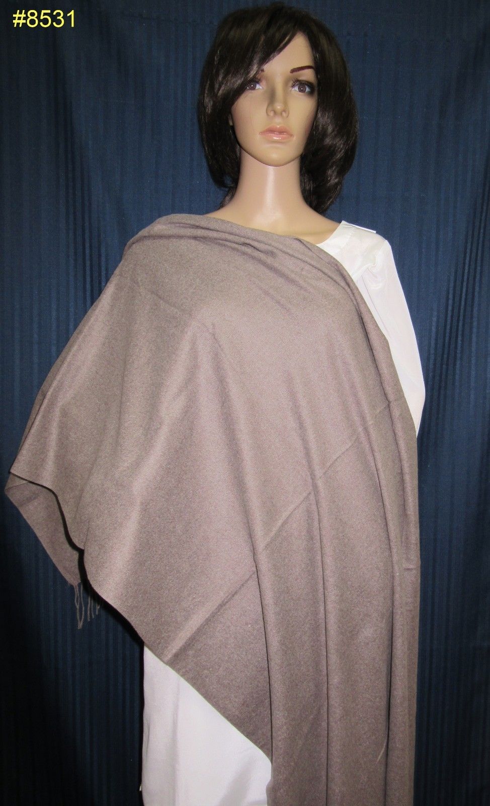 Shawl 8531 Plum Woolen Authentic Kashmiri Cashmere Shawl Wrap 34489